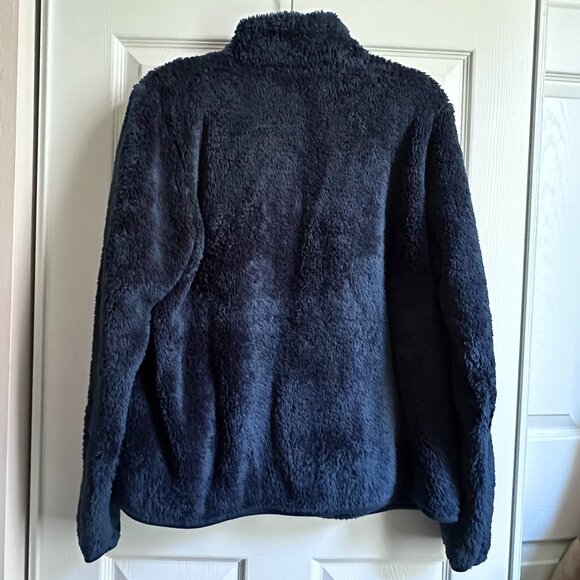 Women's XL Sonoma Zip Up Faux Fur Teddy Sherpa Jacket Navy Midnight Blue - Picture 2 of 8